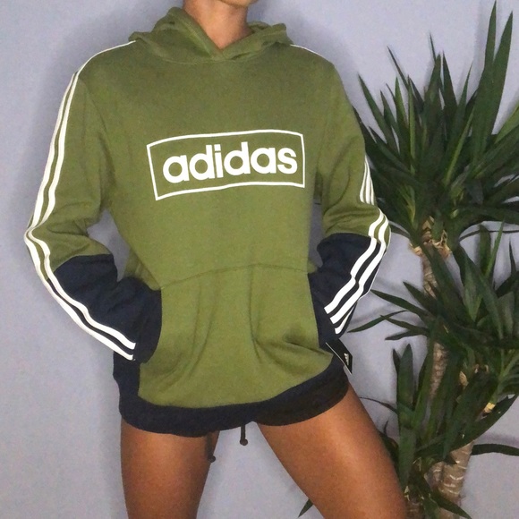 adidas Tops - NWT Adidas 3 Stripe Colorblock Hoodie